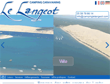 Tablet Screenshot of campinglelangeot.com